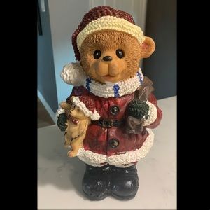 Christmas bear figurine